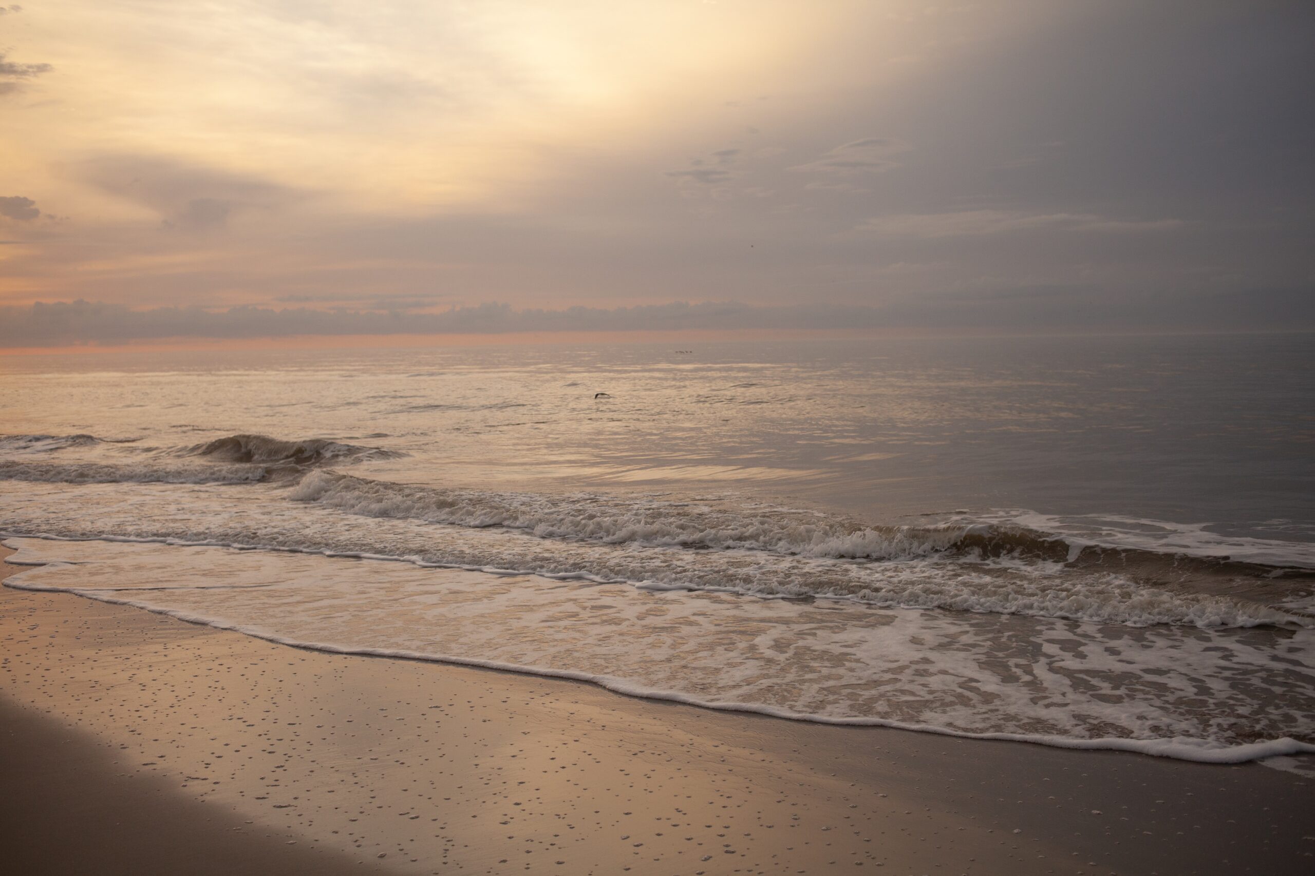 waves crashing on shore